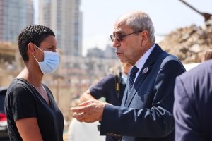 Minister Meryame Kitir shows solidarity with the Lebanese people